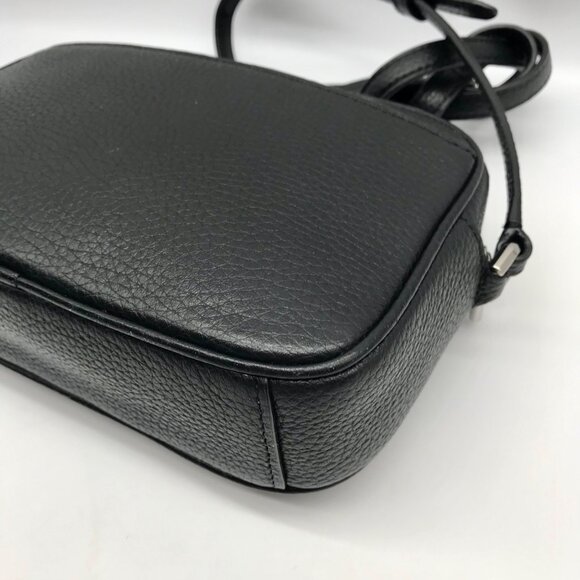 Kate Spade Black Leather Glitter On Mini Camera Crossbody Bag - Picture 8 of 10